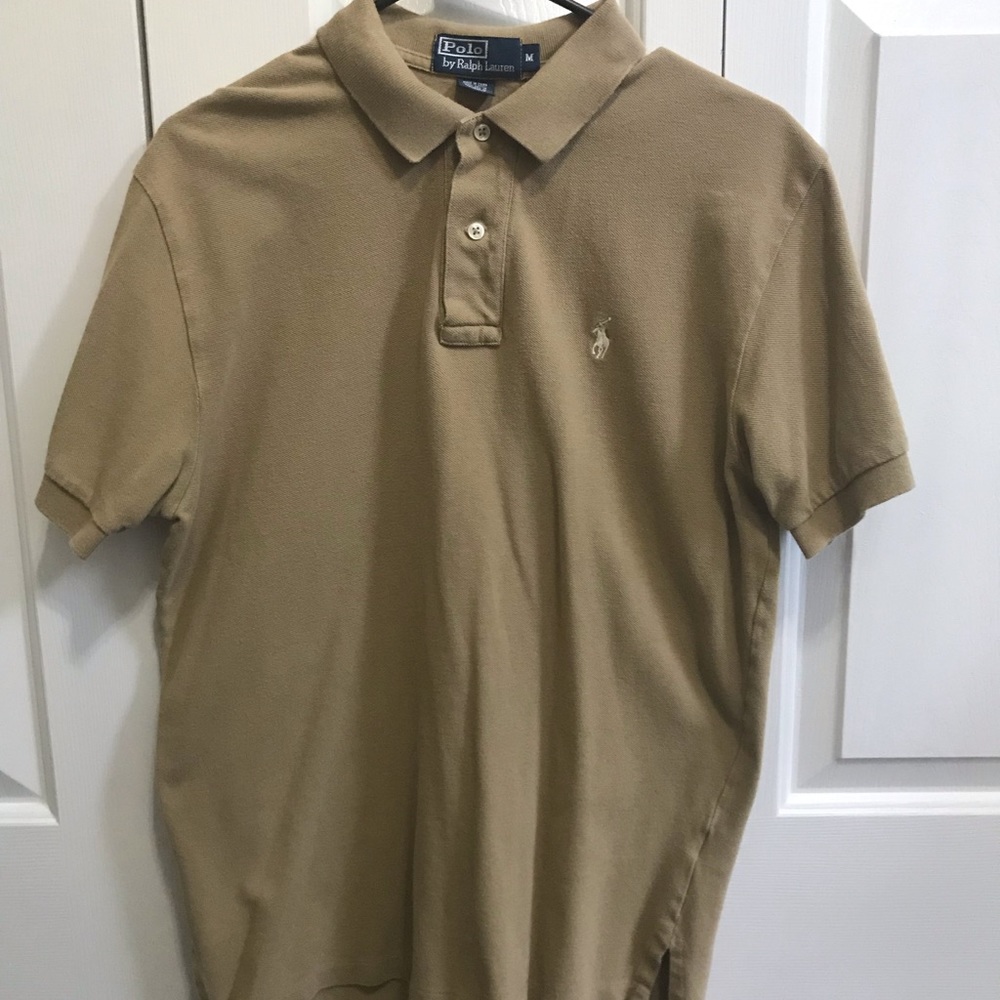 Polo Ralph Lauren Mens Beige Polo Size Medium